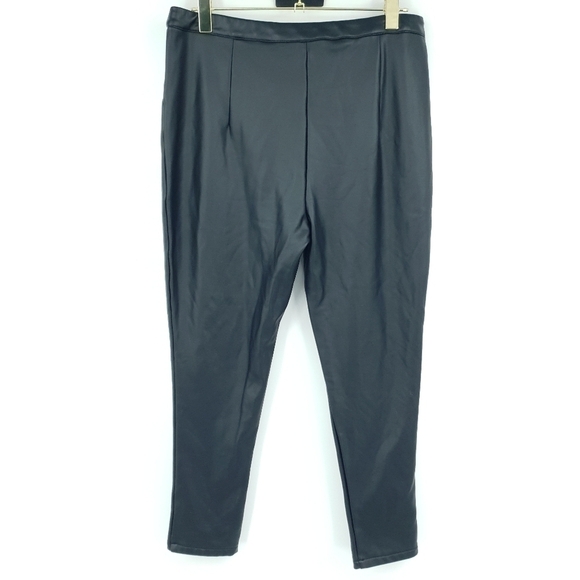 Fashion Nova Women's‎ 1XL Faux Leather Stretchy Fleece Lined Leggings Clubbing - Picture 2 of 8